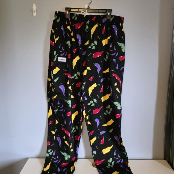 EUV Red Kap Chef's Pants Coloful Pepper Design - Picture 7 of 7
